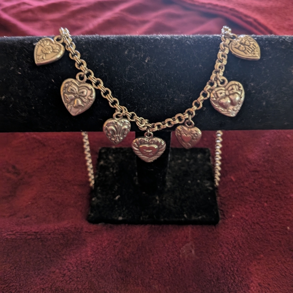 GENUINE BRIGHTON- Silver Heart Charm Necklace